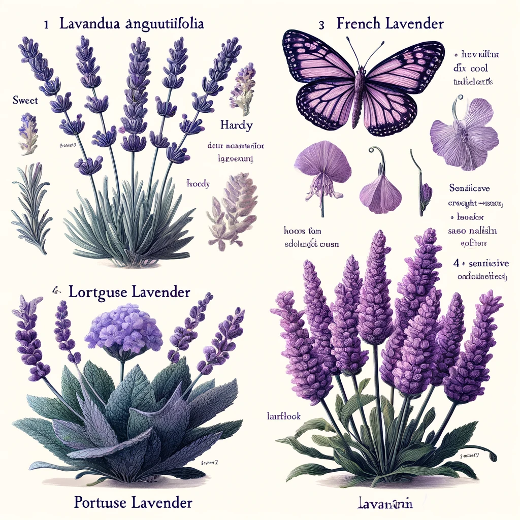 Types of lavender and their specific use 